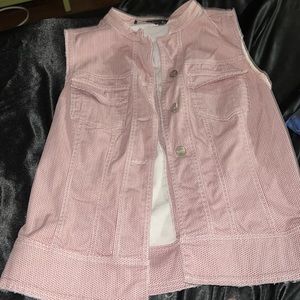 Cute pink and white patterned vest